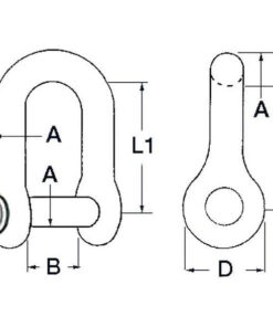 Alternative view of Grillo inox con perno incassato 10 mm