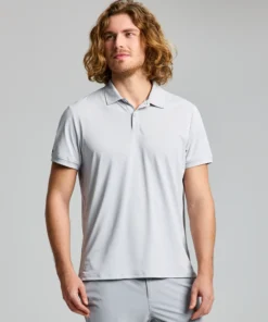 TECH PIQUE POLO SS - Glacier Grey