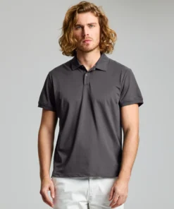 TECH PIQUE POLO SS - Titanium