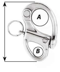 Alternative view of Moschettone fisso - Lunghezza: 35 mm