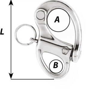 Alternative view of Moschettone HR fisso - Lunghezza: 50 mm