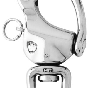 Moschettone HR con occhiello girevole per drizza - Lunghezza: 90 mm