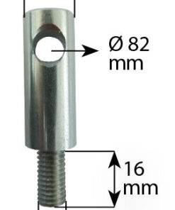 Alternative view of Perno per attacco bozzello piede d'albero codice 64117 e 74117 -