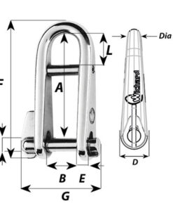 Alternative view of Grillo con perno rapido e traversino - Diametro 5 mm